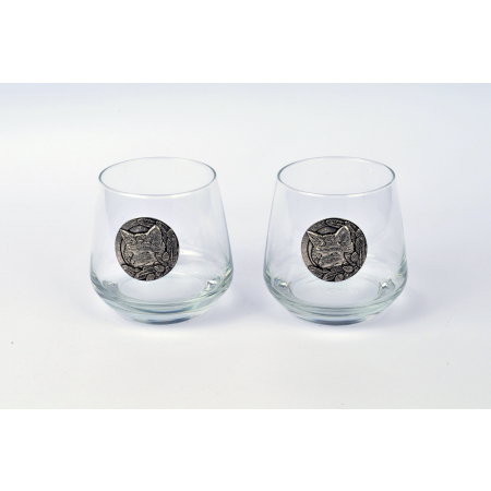 GOLDEN FOX SZKLANKI DO WHISKY LUNA FOX    SILVER - 2 SZT